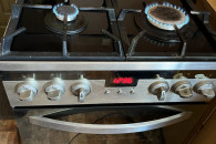 Kuchenka gazowa elektryczna Amica inox i szklo